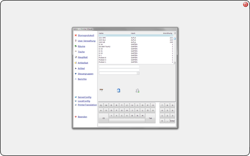 dirgast admin tables